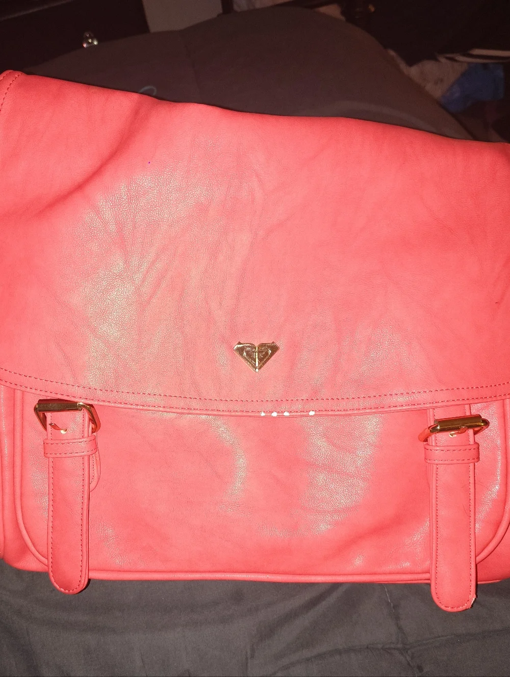 Roxy Red Womens Satchel Crossbody Purse Work/ School Bag Adjustable Straps